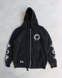 Chrome Hearts Multi Logo Horseshoe Zip Up Thermal Hoodie - The Archive AU