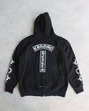 Chrome Hearts Multi Logo Horseshoe Zip Up Thermal Hoodie - The Archive AU