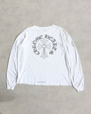 Chrome Hearts Neck Logo Cross Horseshoe L/S Tee - The Archive AU