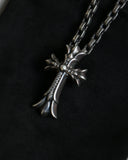 Chrome Hearts Pave Diamond Double Cross CH .925 Silver Pendant - The Archive AU