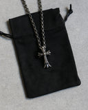 Chrome Hearts Pave Diamond Double Cross CH .925 Silver Pendant - The Archive AU