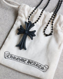 Chrome Hearts Silicone Cross Necklace Black - The Archive AU