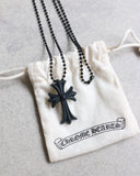 Chrome Hearts Silicone Cross Necklace Black - The Archive AU