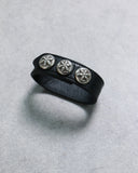 Chrome Hearts Star Leather Snap Bracelet - The Archive AU