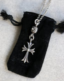 Chrome Hearts Tiny Ball Cross .925 Silver Pendant - The Archive AU