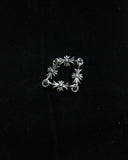 Chrome Hearts Tiny E Cross .925 Silver Blue Sapphire Ring - The Archive AU