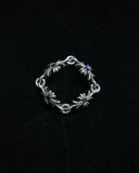 Chrome Hearts Tiny E Cross .925 Silver Blue Sapphire Ring - The Archive AU