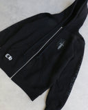 Chrome Hearts Tonal Dagger Zip Up Thermal Hoodie - The Archive AU
