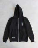 Chrome Hearts Tonal Dagger Zip Up Thermal Hoodie - The Archive AU