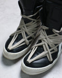 Rick Owens Mainline Megalace Black Geobasket Sneakers - The Archive AU