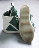 Rick Owens Mainline Moss Green Geobasket Sneakers - The Archive AU