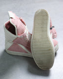 Rick Owens Mainline Pink Pony Hair Geobasket Sneakers - The Archive AU