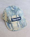Supreme Bleach Splatter Box Logo Camp Cap - The Archive AU