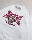 Supreme Crest Applique Half Zip Pullover Sweatshirt - The Archive AU