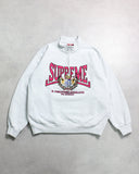 Supreme Crest Applique Half Zip Pullover Sweatshirt - The Archive AU