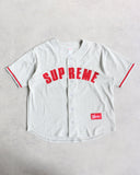 Supreme Ultrasuede Mesh Arc Logo Baseball Jersey - The Archive AU