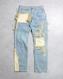 Val Khristopher Sample Patchwork Straight Leg Denim Jeans - The Archive AU