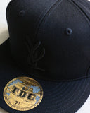 YVL Fitted Cap Tonal Black - The Archive AU